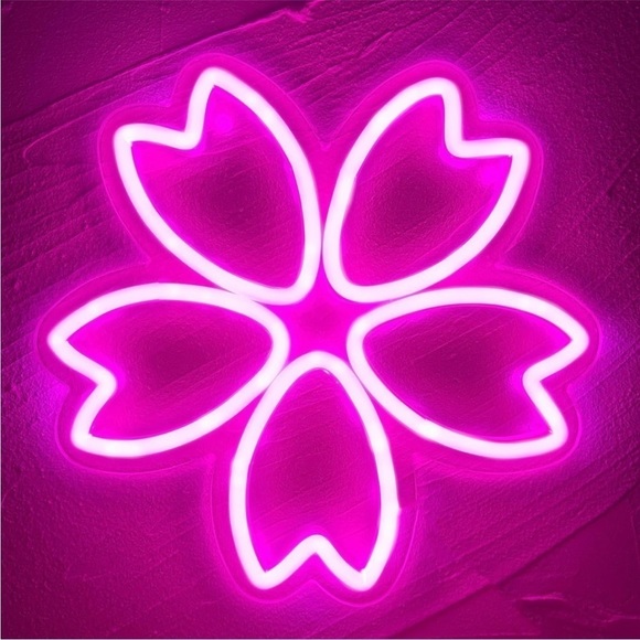 Neon Pink Sakura Japanese Flower Blossom Wall Kawaii Decor Light LED Indoor Gift - Picture 5 of 5